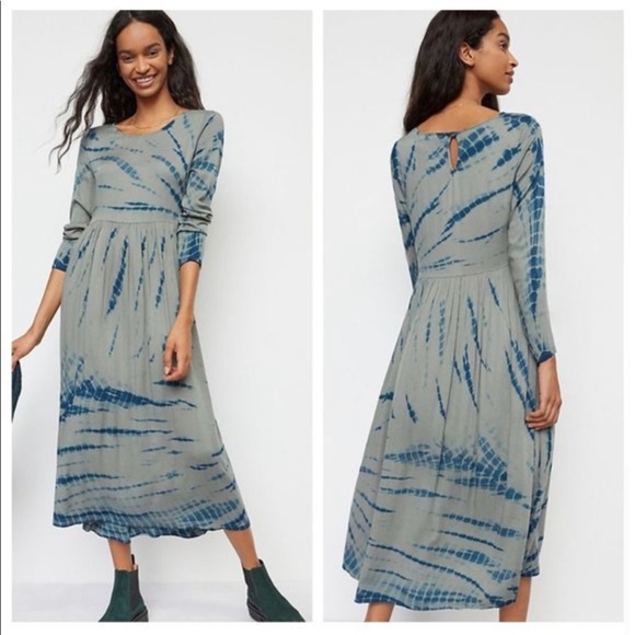 Anthropologie Dresses & Skirts - Anthropologie Dolan Left Coast Eliska Tie-Dye Shibori sage green Maxi Dress